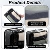6 Pieces Large Clear Travel Packing Cube Clear Vinyl Zippered