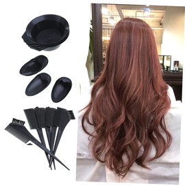 Mikinona 5pcs Hair Dye Tool Set Essential Hairdressing Brushes Earmuffs for Hair Coloring Tinting Brushes for Salon Home Use