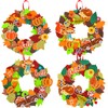 Whaline 12 Kits Fall Leaf Wreath Craft Kits Glitter Thanksgiving