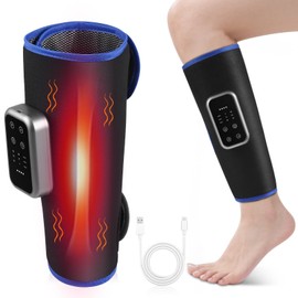 Wireless Leg Massager, Electric Leg Airbag Massager for Circulation and Pain Relief, Leg Massager with 3 Intensities Heat, 3 Modes, Easy to Use, Muscle Relaxation (1 Piece)
