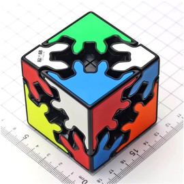2x2 Gear Cube - Stickerless Smooth-Turning Puzzle with Interlocking Gears for Advanced Brain Teaser Challenge (2x2 Gear Cube)