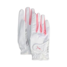 Puma Golf Gloves Golf W PWR Grip Gloves (Both Hands), Bright White/Pale Pink, S, bright white/pale pink, S