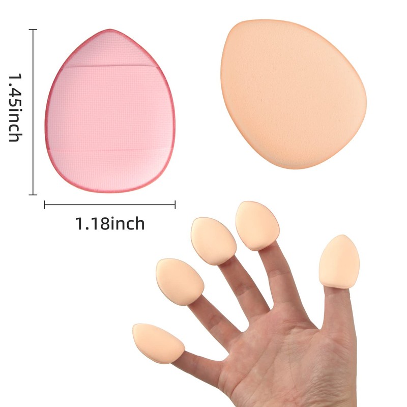 bAnpinSH Finger Puff, 12 Pcs Mini Makeup Puff, ,Suitable For