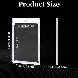 JIUBULUJIU 12 Pack Magnetic Card Holder with 1 Card Stand