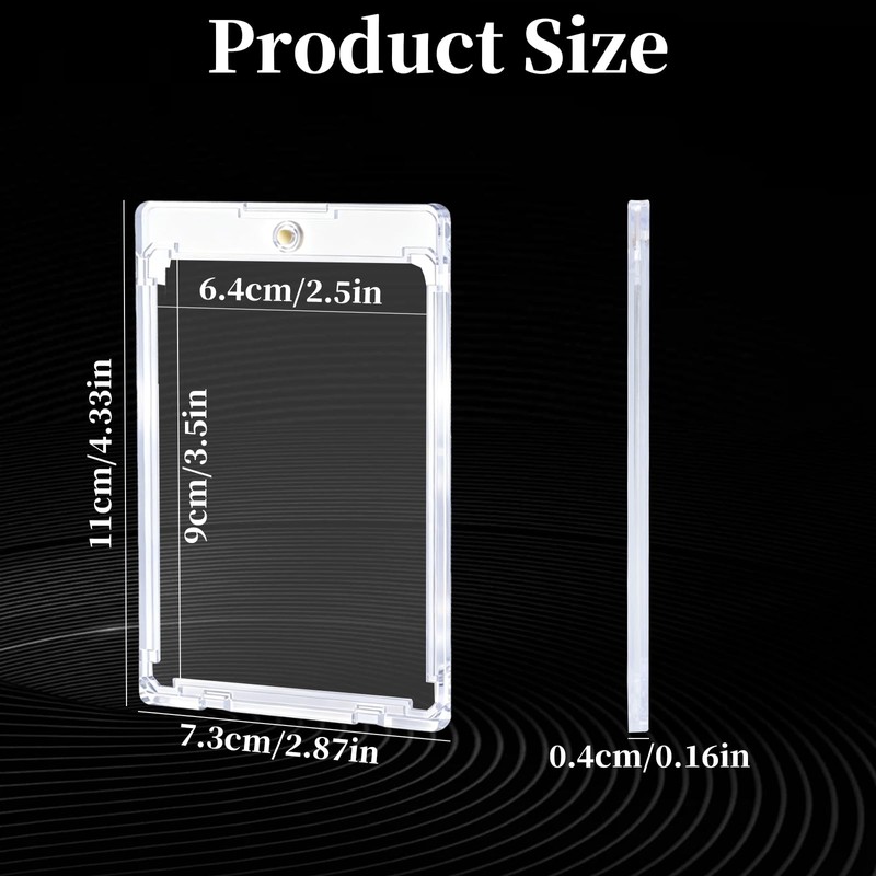 JIUBULUJIU 12 Pack Magnetic Card Holder with 1 Card Stand