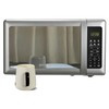 Emerson MW7601SL Compact Countertop Microwave Oven with Sleek Mirrored Finish