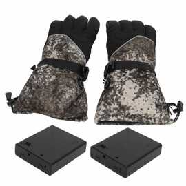 Electric Thermal Gloves Polyester Adjustable Temperature Anti Slip Touch Screen Electric Heating Gloves for Riding Ski Snowboarding