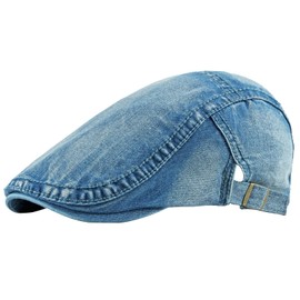 meioro Women Denim Newsboy Cap Cotton Flat Cap Ivy Gatsby Driving Hunting Gatsby Cabbie Hats for Men