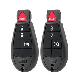 GQ4-53T Key Fob Remote Key Replacement for Dodge Ram 1500 2013 2014 2015 2016 2017 2018 2019 2020 2021 2022 2500 3500 Ram Truck Pickup Keyless Entry Remote (Pack of 2)