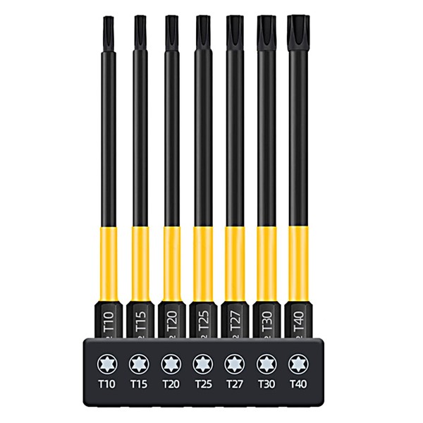 Torx Security Bit Set 100mm Star Screwdriver Drill Bits Sets