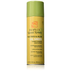 Isoplus Natural Remedy Tea Tree & Aloe Vera Oil Sheen Conditioning Hair Spray 7 Oz.