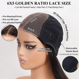 Mscoco Hair 6×5 Upgrade Kinky Straight Wear And Go Glueless Wig Pre-bleached Knots Yaki Hair Wig - Size: 20inch