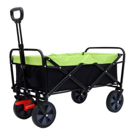 ESPIDOO 150L Collapsible Wagon Cart: Heavy Duty Foldable Utility Wagon with 360° Wheels for Outdoor, Shopping & Beach - 360lbs Capacity Alloy Steel Frame & Removable 600D Oxford Fabric for Adults