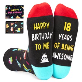 Zmart 18th Birthday Gifts Socks - Happy Birthday Gifts for 18 Year Old Boy Girl, 18 Year Old Boy Girl Gift Ideas, Birthday Socks