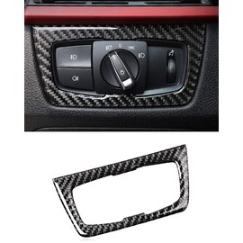GZXinWei Carbon Fiber Headlight Switch Buttons Decorative Frame Cover Trim Sticker Decal
