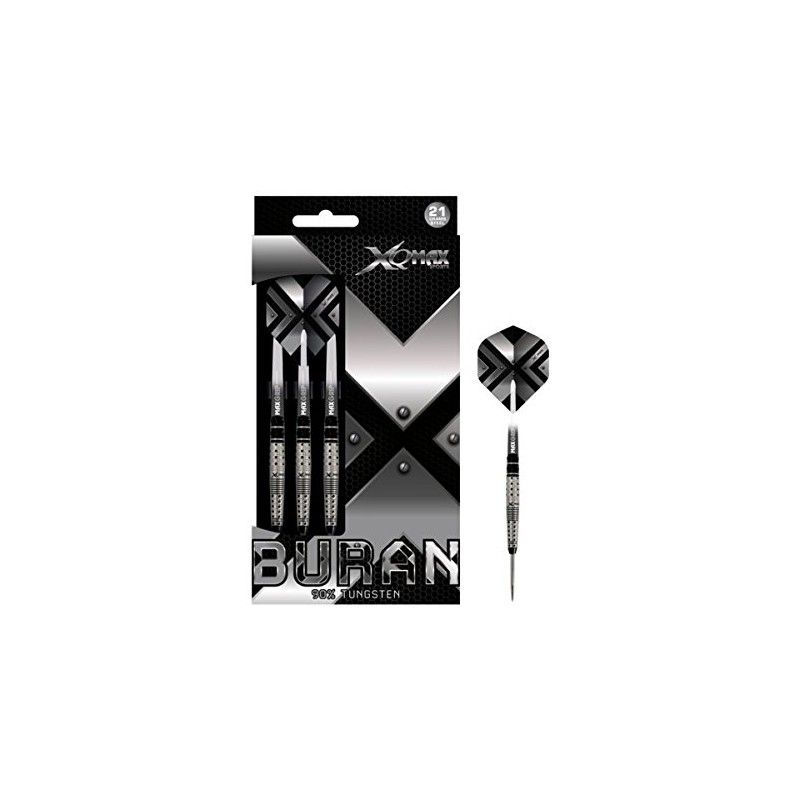 XQ Max Darts QD1103020 Buran Steel Tip Dartset - Grey,