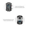 Dual Line Binary Watch Digital Blue LED Alloy Binary Fashion