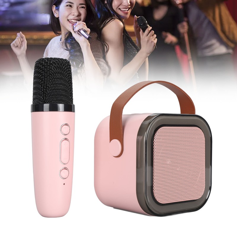 Portable Karaoke Machine LED Dynamic Light Small Bluetooth Speaker with