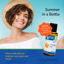 Earth's Care Orange Oil - 100% Pure Sweet Orange Essential Oil for Use in Aromatherapy - 1 Fl OZ