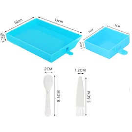 Diamond Sorting Trays with Lids Removable 6 Grid Bead Rhinestone Diamond Sorting Trays Plate Diamond-Paint Accessories Tray Storage Containers Organizer for Diamond DIY Art Craft, Blue