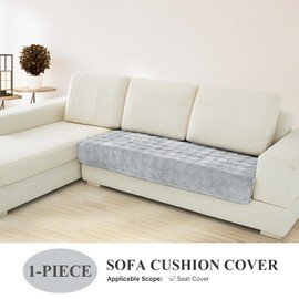 Deep Dream Sectional Sofa Covers for 3 Cushion Couch, Couch Cover for Dogs Pets Recliner Loveseat L Shaped, Anti-Slip, 28 x 70 Inch - Light Gray(Only 1 Piece)