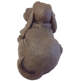 Massarelli's 'Life is Good' Basset Hound Puppy Dog Solid Cast Stone Garden Statue - Great Gift Idea - Durable, Lifelike Sculpture for Home and Yard - Fun Exterior and Interior Art