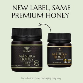 BeeNZ BeeNZ Raw Manuka Honey, Certified UMF 5+ (MGO 83+), Pure New Zealand Manuka Honey, Natural Sweetener, Superfood Honey for Wellness Support, No Sugar Added, Traceable from Hive to Jar, 8.8 oz/250g