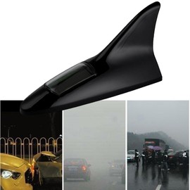 Shark Fin Solar Warning Light - Auto Shark Fins Roof Light - Car Antenna Decorative Top Mounted Light, Stylish Automobile Decorative LED Warning Tail Light for Truck
