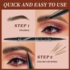 2-in-1 Waterproof Eyebrow Pencil – Dual-Ended Brow Pen with 4-Fork