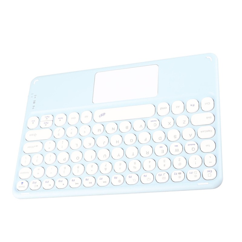 Touch Wireless Keyboard Round Keycaps Ergonomic Design Ultra Thin Smart