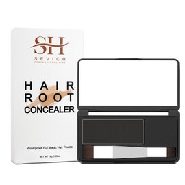 SEVICH Root Touch up, Hairline Powder with Brush, Instantly Conceals Hair Loss, Thinning Gray Hair Shadow Toppers for Women & Men, 48H Makeup Lasting, 8g Large Capacity Black
