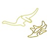 100pcs Shaped Paper Clips Pterosauria Yellow Dinosaur Shape Metal Portable