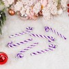 DERAYEE 6 PCS Christmas Glitter Candy Cane Plastic Candy Cane