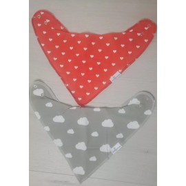 IfriTifli 4-Pack Unisex Baby Bandana Drool Bibs w/Snaps 100% Soft Organic Cotton