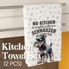 INNObeta Schnauzer Gifts Kitchen Towel 2 Pack, 16x24 in Microfiber
