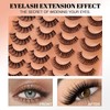 20 Pairs Fluffy False Eyelashes Cat Eye Strip Lashes Natural
