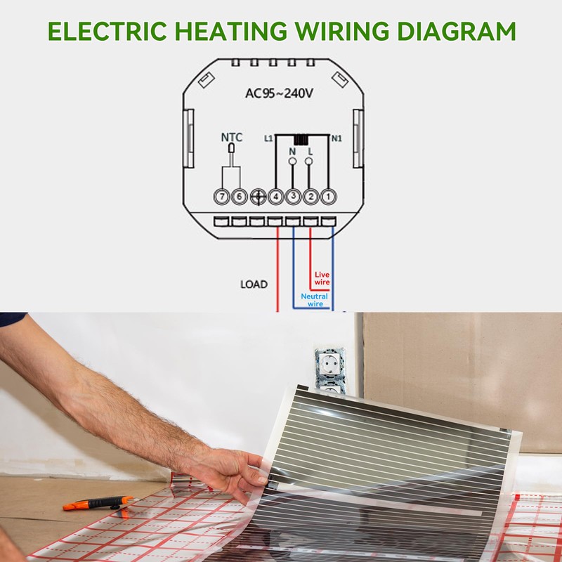 Thermostat Mechanical Electric Underfloor Heating Thermostats 16A 95-240V Temperature Controller