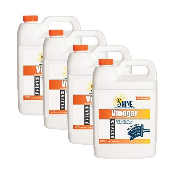 30% Vinegar - 300 Grain Vinegar Concentrate - 4 Gallon Value Pack of Natural Concentrated Industrial Vinegar