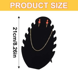 UEAVOID 1 Piece Jewellery Stand Jewellery Display Jewellery Holder Jewellery Tree Organiser (Black, Velvet)