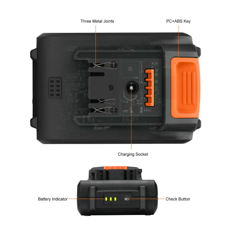 Yunirvana DC-20V Battery Pack (2.0Ah),Only Power Tools,Not Suitable for Other