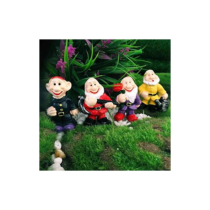 NIWWIN Drunk Garden Gnomes 4 Pieces, Garden Gnome Elf Statue,