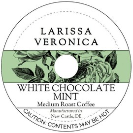 White Chocolate Mint Medium Roast Coffee (Single Serve K-Cup Pods) (Gourmet, Naturally Flavored, Whole Coffee Beans) (12 pods, ZIN: 575688) - 2 Pack