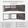 Baur Men's Genuine Leather Wallet with RFID Protection, Landscape Format,