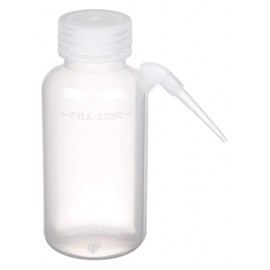 Wash Bottle, Integrated Spout, 8 oz, Clear