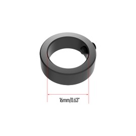 FOCMKEAS 3PCS Drill Stop Bit Collar Set(16mm) Carbon Steel Drill Bit Hole Adjustable Depth Split Positioner Ring, Tighten by Stops Set-Screw