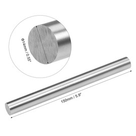 sourcing map Round Steel Rod, 14mm HSS Lathe Bar Stock Tool 150mm Long, for Shaft Gear Drill Lathes Boring Machine Turning Miniature Axle, Cylindrical Pin DIY Craft Tool