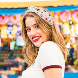 TIOSRU Football Headband for Women Girl White Jeweled Knotted Headband Game Day Sports Top Knot Hairband Football Mom fans Hair Accessories