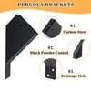 4 Pcs Pergola Brackets, 45-Degree Angle Bracket. Specially for Reinforcing