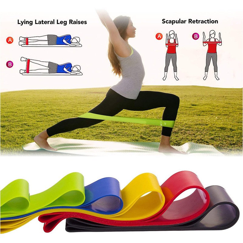 5pcs/set Fitness Yoga Ball Yoga Blocks Stretching Strap Resistance Loop
