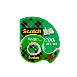 Scotch 122CC Cinta Mágica con Despachador Cool Colors, mate transparente